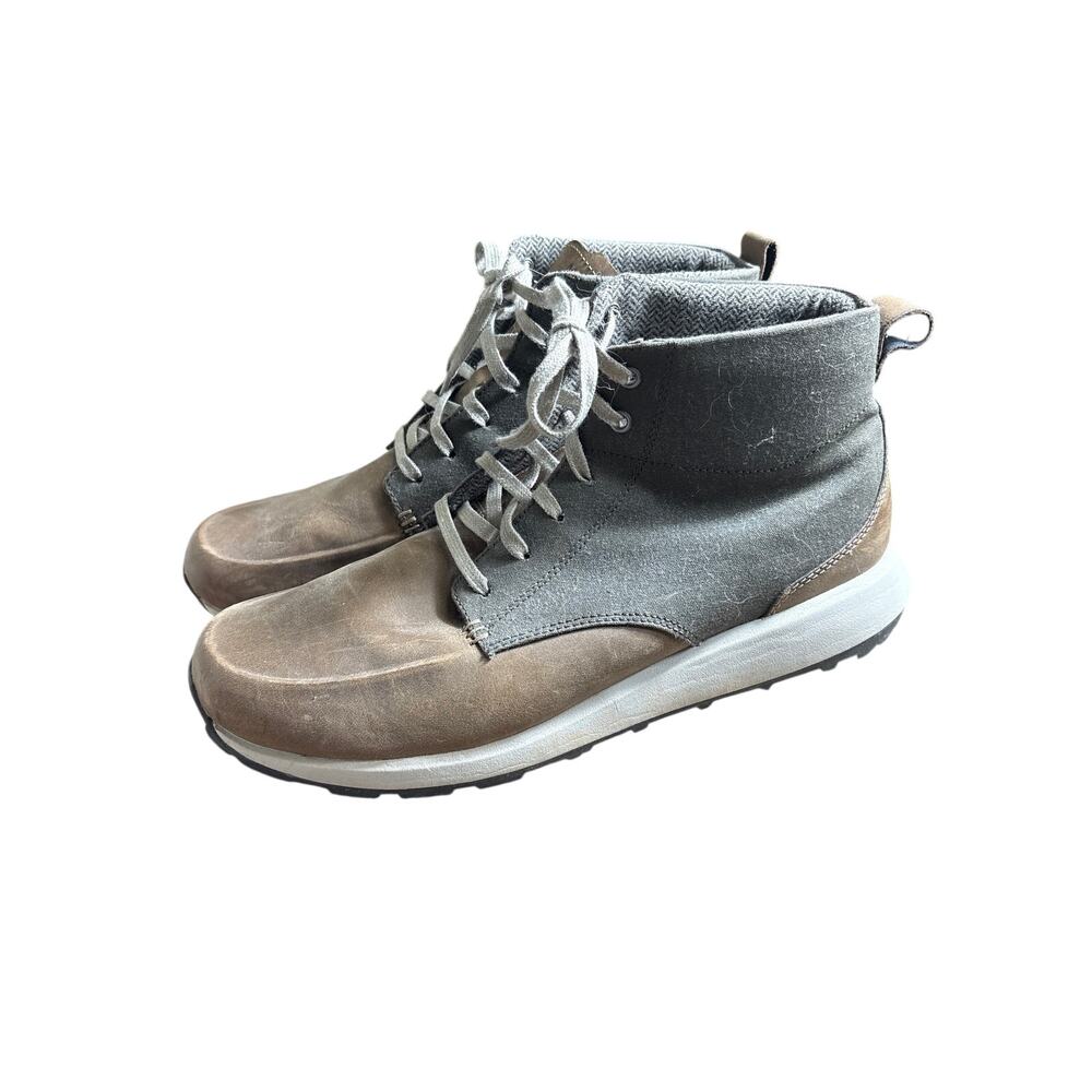 Mens Merrell Brown Leather and Canvas Hybrid Everyday Boot Sz 11